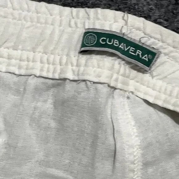 CUBAVERA Shorts Mens Size Extra Large White Linen Drawstring Cargo Pocket - Picture 14 of 14
